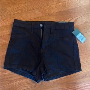 Black Denim Shorts